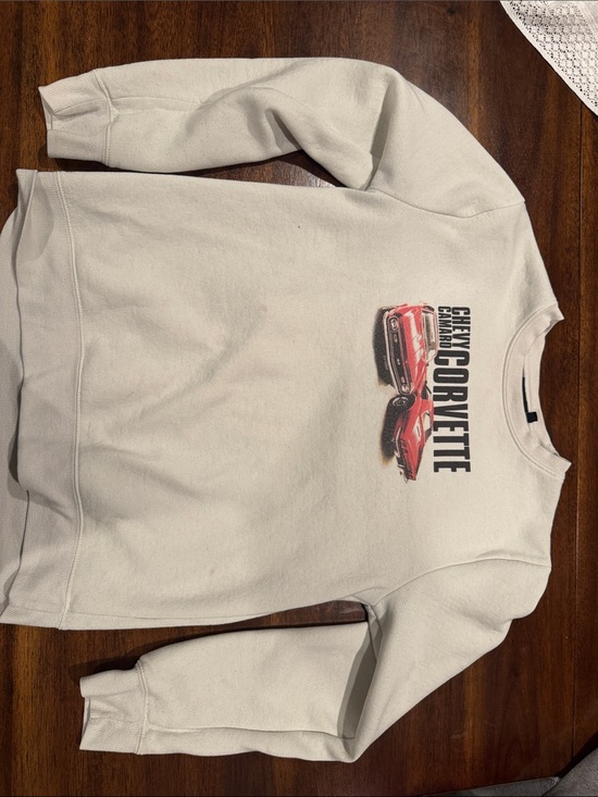Other - Cream Chevrolet Corvette Graphic Crewneck Sweatshirt